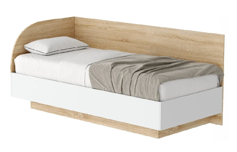 Кровать-софа Соната КРС-900 с подъемным механизмом (Дуб сонома/Белый глянец)