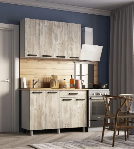 Фото для Кухня Нагано 1,2 (Дуб юкон/Столешница Олдвуд)