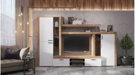 Фото для Гостиная Онтарио (Дуб вотан/Белый)