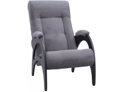 Фото для Кресло для отдыха Неаполь Модель 9 без лозы (Венге-эмаль/Ткань Темно-серый Verona Antrazite Grey)