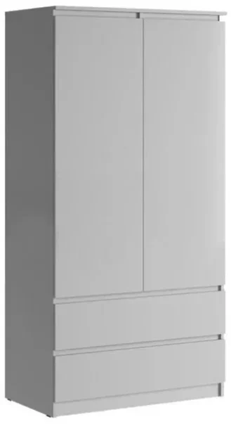 Челси Шкаф 2-х ств (2УПК) комбинированный (Ш) (Белый глянец, белый) 900 мм