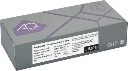 Фото для 15 0046 Трансформатор компактный (мет) 220V\12V. IP20. 60W.AQ