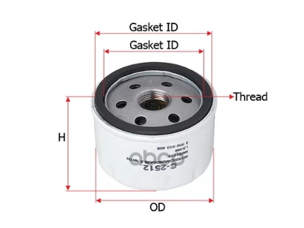 Фото для Фильтр Масляный C0001/C232 Sakura C2512 (Duster, Logan, Lada Largus) 8983500900 Sakura арт. C2512