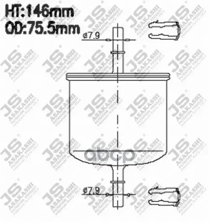 Фото для Фильтр Топливный Aj03-13-480 Js Asakashi Fs800m (Yf Tribute) JS Asakashi арт. FS800M