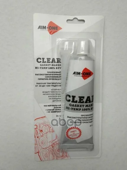Фото для Герметик-Прокладка Силиконовый (Прозрачный) 85 Гр Aim-One Gm-Cr0085 AIM-ONE арт. GM-CR0085