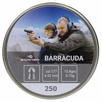 Фото для Пули пневм. Borner Barracuda, 4,52 (250 шт.) 0,55гр