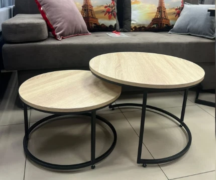 Фото для Стол журнальный Гармония ЛДСП (Черный матовый,Сонома) САН