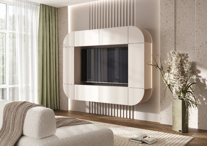 Фото для Норд ЗОНА Тумба ТВ (Кашемир, Кашемир) МИФ