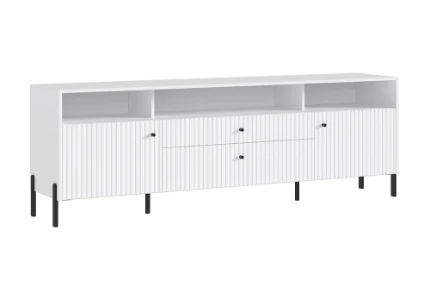 Фото для Оливия тумба ТВ МЕТАЛЛ (Белый / Белый глянец) МИФ