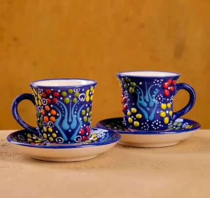 Фото для Кофейный набор 4 предмета "Рельеф синий" 5204289