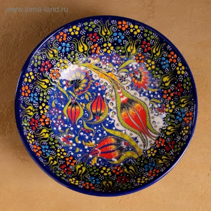 Фото для Салатник 25см "Рельеф особый" синий 5204343