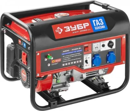 Фото для Генератор гибридный (бензин / газ), 3500 Вт, ЗУБР
