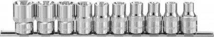 Фото для 912610 Набор головок торцевых 1/2"DR на держателе, внешний TORX®, E8-E24, 10 предметов