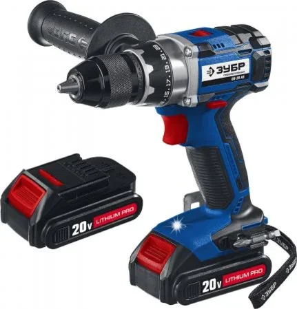 Фото для ЗУБР 20В бесщеточная дрель-шуруповерт, 2 АКБ (1,5Ач), в кейсе, Профессионал. DB-20 A5