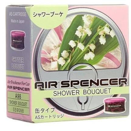 Фото для Ароматизатор меловой EIKOSHA AIR SPENCER BLACK «SHOWER BOUQUET » «цветок для душа» A-98