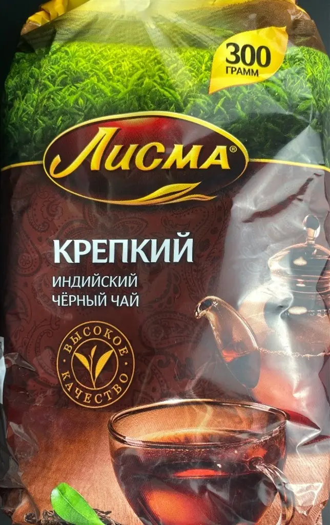 Чай Лисма Крепкий мелколистовой 300г