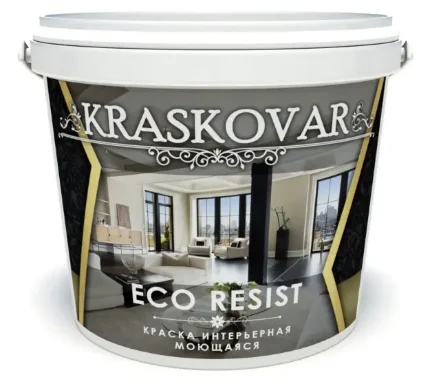 Фото для Краска интерьерная Kraskovar ECO RESIST влагостойкая, моющаяся
