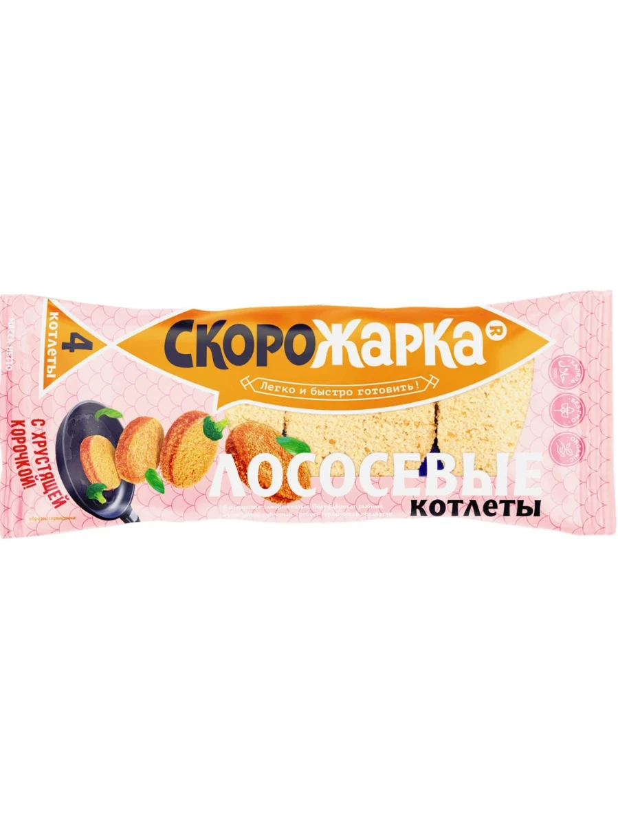 
Котлеты Скорожарка 300гр лососевые 1/20