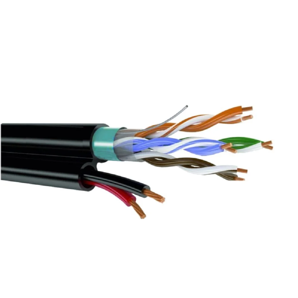 Комбинированный кабель витая пара+питание FTP 5E 4x2x0.5 + 2x0.75 outdoor (внешний)