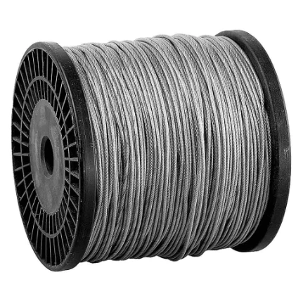 Фото для Трос стальной DIN 3055, цинк в оплетке ПВХ d= 5/6мм, L=150м - Зубр