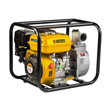 Фото для Мотопомпа бензиновая 1000л/мин, d-80мм, max высота 30м, max глубина 8м, бак 3л - Denzel