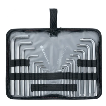 Фото для Ключи имбусовые TORX - HEX (Т10-Т50 - 1,5мм-10,0мм) 18шт удлиненные в чехле - MATRIX