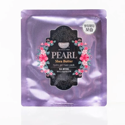 Фото для Гидрогелевая маска Koelf Pearl & Shea Butter Hydrogel Mask Pack Гидрогелевая маска для лица с маслом ши и жемчужной пудрой