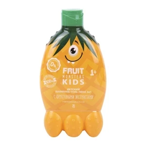 Фото для Шампунь-гель-пена 3в1 Фрутомонстры ананас 400мл с 1года