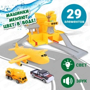 Фото для Набор игровой Lanson Toys Парковка и строительная техника со световыми и звуковыми эффектами 29эл 1:64 в ассортименте