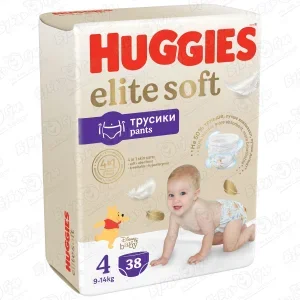 Фото для Подгузники-трусики HUGGIES Elite Soft 4 9-14кг 38шт