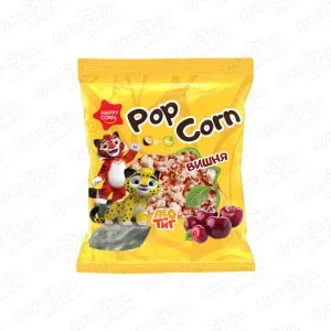 Фото для Попкорн Happy Corn Лео и Тиг карамелизированный вишня 60г