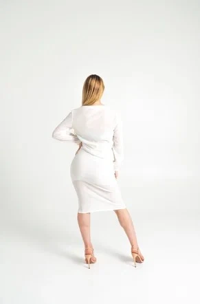 Юбка белая миди