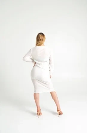 Юбка белая миди