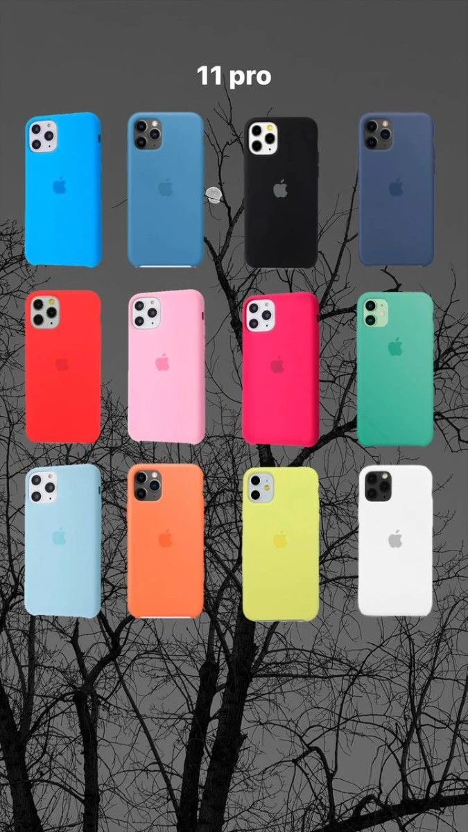 Классический силиконовый чехол на iPhone все цвета