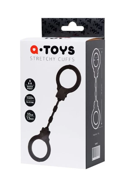 Фото для Силиконовые наручники A-Toys by TOYFA, силикон, черные, 33 см