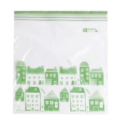 Фото для ВЭСКА Пакет пластиковый (аналог ИСТАД)с ЗИП-замком светло-зеленый, с рисунком. 2,5л / 25шт