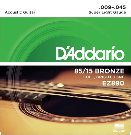 Фото для Струны для акустической гитары D'Addario EZ890 9-45, бронза, D'Addario (Дадарио)