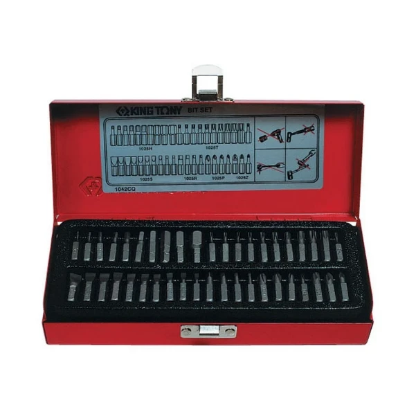 Фото для Набор вставок (бит) 1/4", TORX,HEX, PZ, PH, SLOT 42 предмета KING TONY 1042CQ