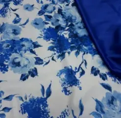 Ткань шелк с цветами